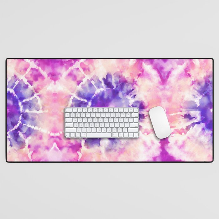Tie Dye - peachy purple  Desk Mat Gallery Image 1