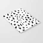 Black geometrical hand painted polka dots confetti pattern Notebook Gallery Image 2