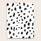 Black geometrical hand painted polka dots confetti pattern Notebook Gallery Image 4