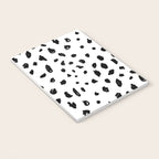 Black geometrical hand painted polka dots confetti pattern Notebook Gallery Image 3
