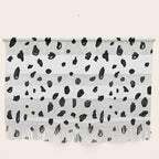 Black geometrical hand painted polka dots confetti pattern Wall Hanging Gallery Image 1