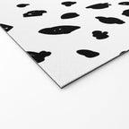 Black geometrical hand painted polka dots confetti pattern Welcome Mat Gallery Image 2