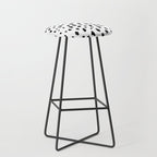 Black geometrical hand painted polka dots confetti pattern Stool Gallery Image 1