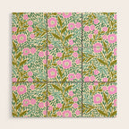Botanical Garden - Pink and Green Wood Wall Art Gallery Image 1