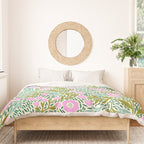 Botanical Garden - Pink and Green Duvet Cover Gallery Image 3