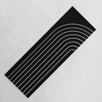 Minimal Arch III Black and White Modern Geometric Lines Yoga Mat Gallery Image 1