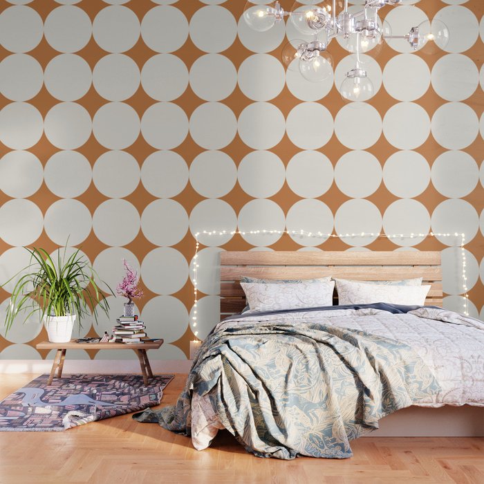 Circular Minimalism - Retro Orange Wallpaper Gallery Image 3