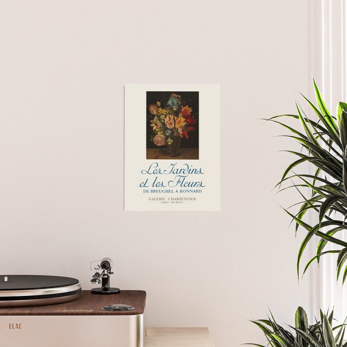 Floral Still Life French Art Gallery Exhibition Poster, 1965 Poster Gallery Image 2