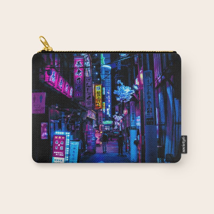 Tokyo's Moody Blue Vibes Carry All Pouch Gallery Image 1