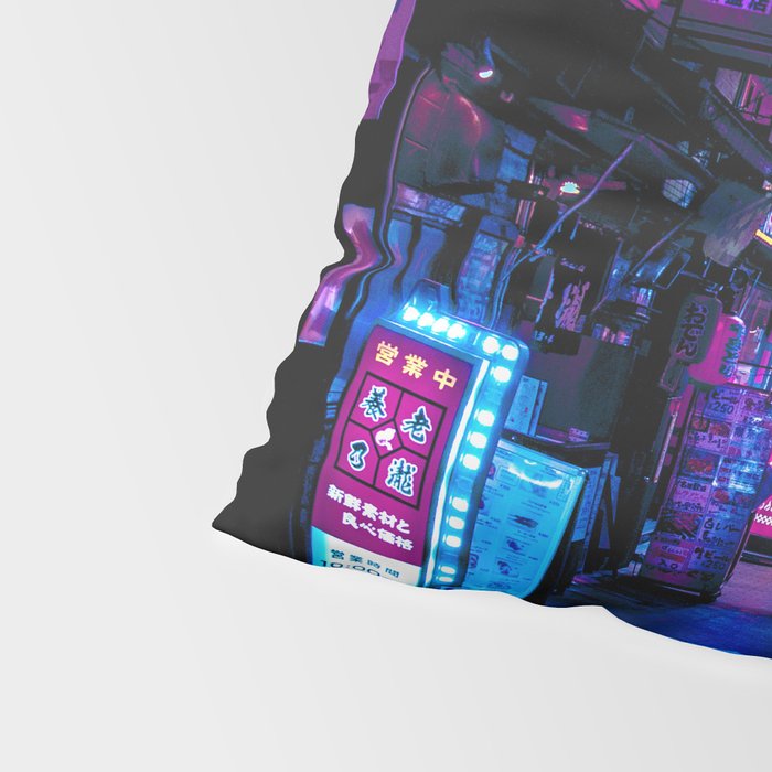 Tokyo's Moody Blue Vibes Pillow Sham Gallery Image 4