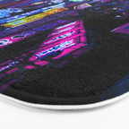Tokyo's Moody Blue Vibes Bath Mat Gallery Image 3