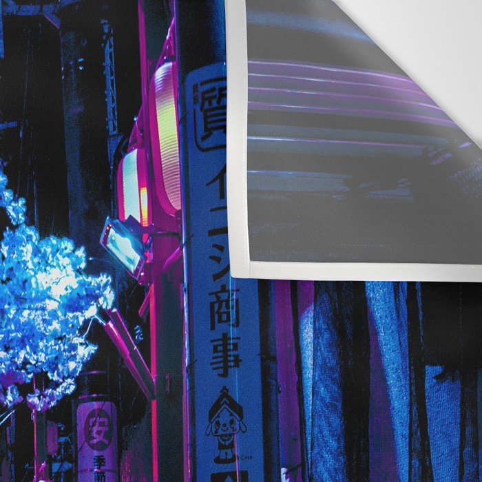 Tokyo's Moody Blue Vibes Wall Tapestry Gallery Image 3