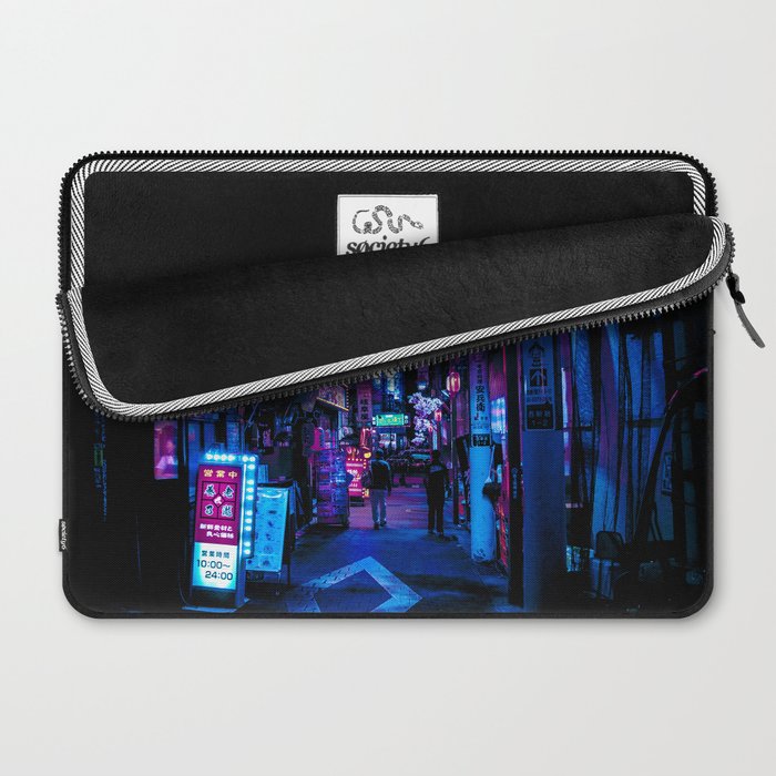 Tokyo's Moody Blue Vibes Laptop Sleeve Gallery Image 2