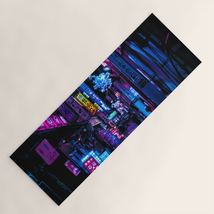 Tokyo's Moody Blue Vibes Yoga Mat