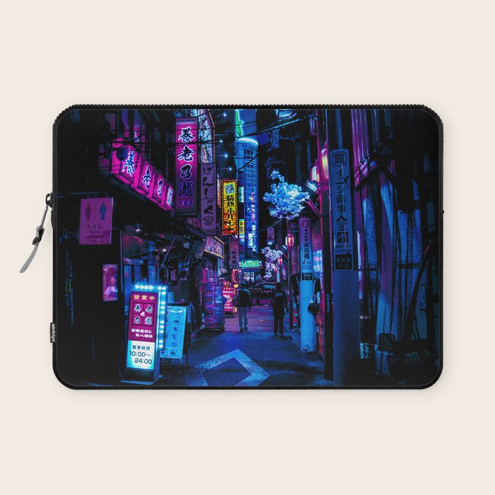 Tokyo's Moody Blue Vibes Laptop Sleeve