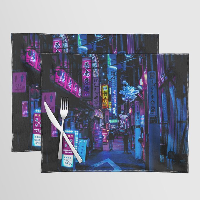 Tokyo's Moody Blue Vibes Placemat Gallery Image 1