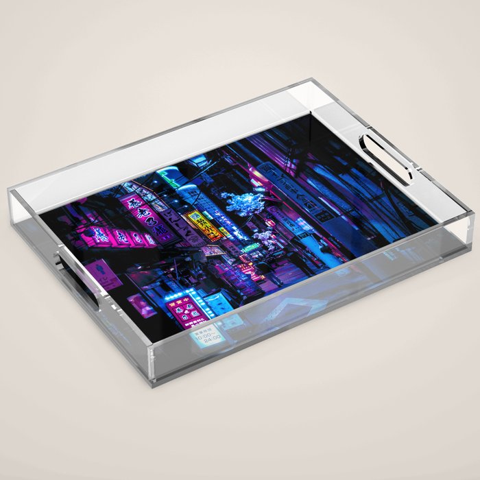 Tokyo's Moody Blue Vibes Acrylic Tray Gallery Image 1