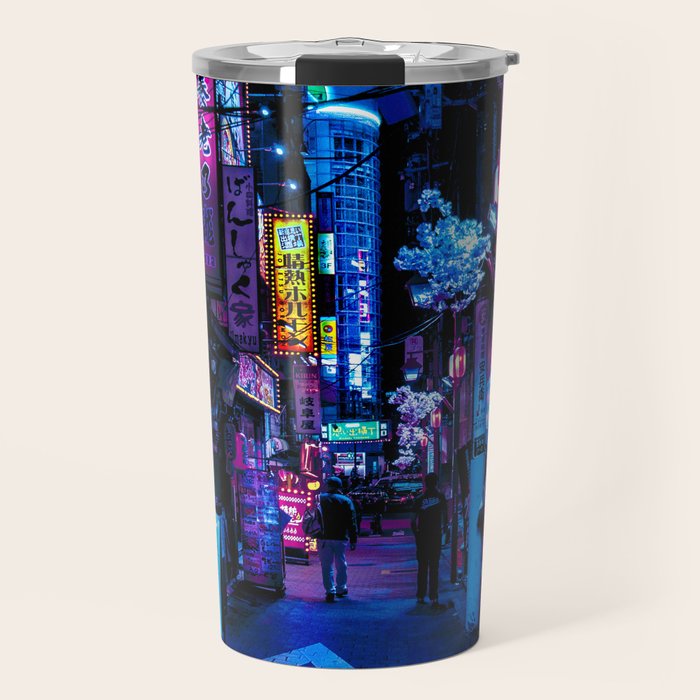 Tokyo's Moody Blue Vibes Travel Mug Gallery Image 1