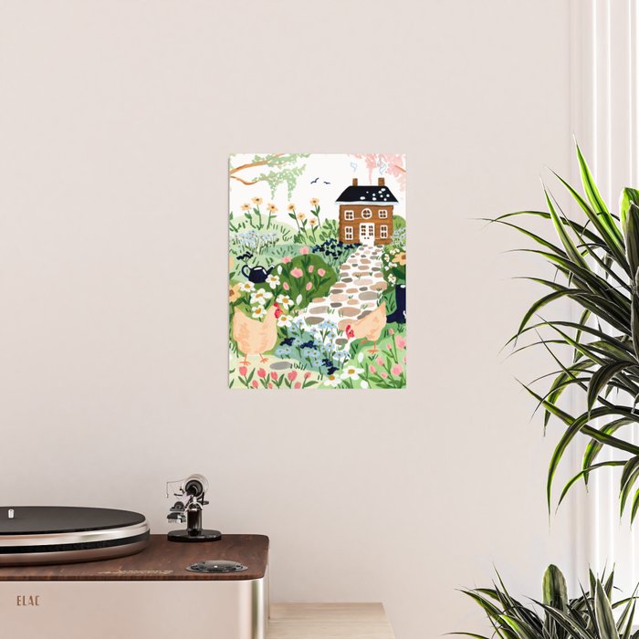 Chickens in the Garden Poster Gallery Image 2