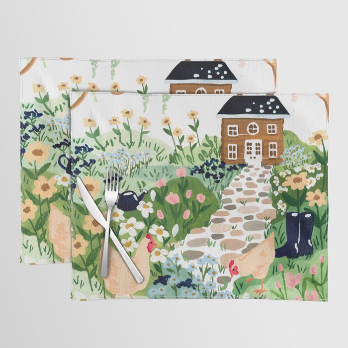 Chickens in the Garden Placemat Gallery Image 1