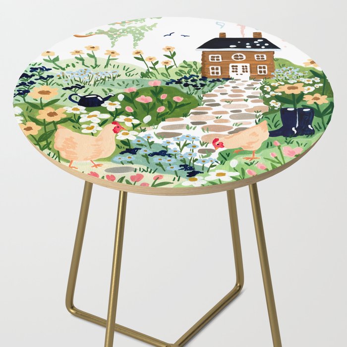 Chickens in the Garden Side Table Gallery Image 2