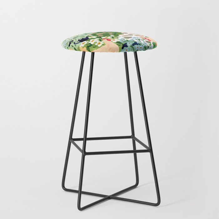 Chickens in the Garden Stool Gallery Image 1
