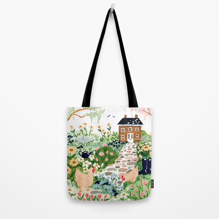 Chickens in the Garden Tote Bag Gallery Image 2