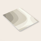Retro Groove Abstract Minimalist Pattern Greige Taupe Cream Notebook Gallery Image 3