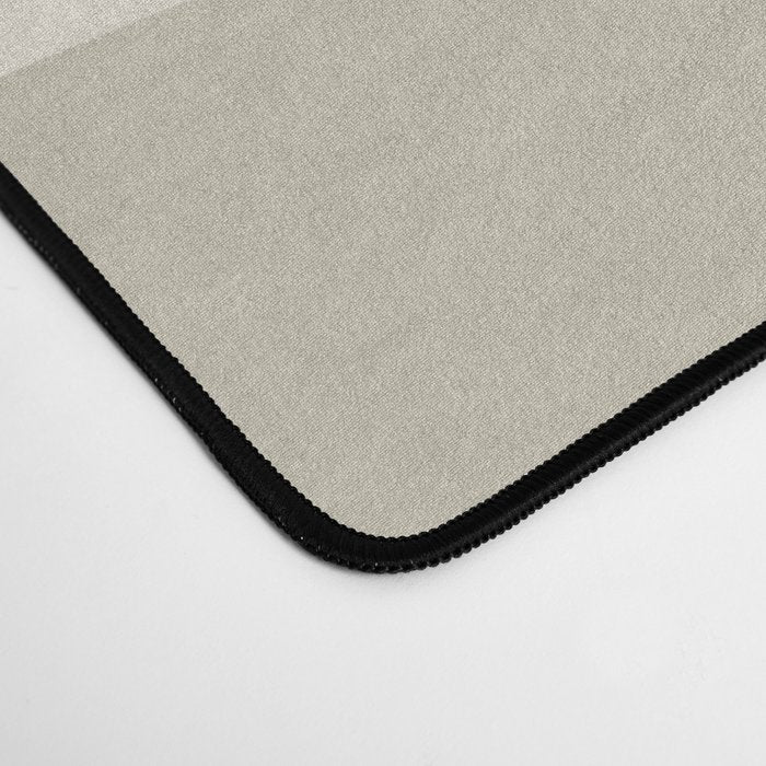 Retro Groove Abstract Minimalist Pattern Greige Taupe Cream Desk Mat Gallery Image 4