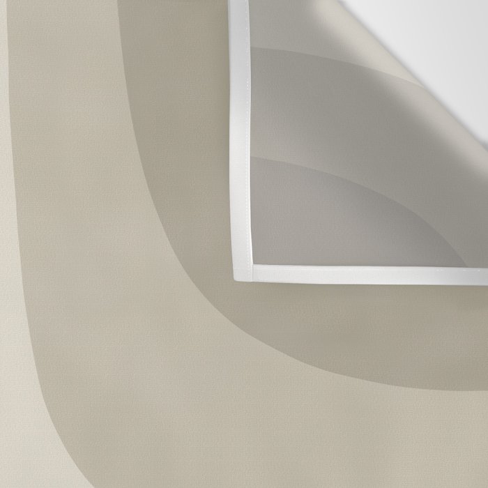 Retro Groove Abstract Minimalist Pattern Greige Taupe Cream Wall Tapestry Gallery Image 3