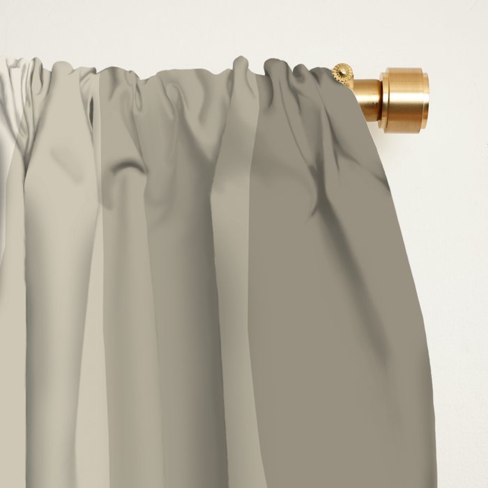 Retro Groove Abstract Minimalist Pattern Greige Taupe Cream Window Curtain Gallery Image 2