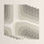 Retro Groove Abstract Minimalist Pattern Greige Taupe Cream Wrapping Paper Gallery Image 3