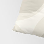 Retro Groove Abstract Minimalist Pattern Greige Taupe Cream Pillow Sham Gallery Image 4