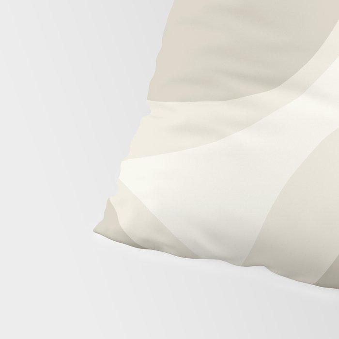 Retro Groove Abstract Minimalist Pattern Greige Taupe Cream Pillow Sham Gallery Image 4