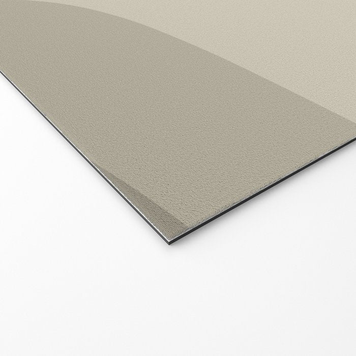 Retro Groove Abstract Minimalist Pattern Greige Taupe Cream Welcome Mat Gallery Image 2
