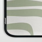 Palm Springs Mid Century Modern Abstract in Sage Green and Nearly White Laptop Sleeve Gallery Image 3