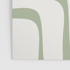 Palm Springs Mid Century Modern Abstract in Sage Green and Nearly White Poster Gallery Image 3