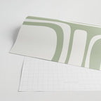 Palm Springs Mid Century Modern Abstract in Sage Green and Nearly White Wrapping Paper Gallery Image 2