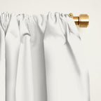 Palm Springs Mid Century Modern Abstract in Sage Green and Nearly White Window Curtain Gallery Image 2