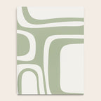 Palm Springs Mid Century Modern Abstract in Sage Green and Nearly White Notebook Gallery Image 4