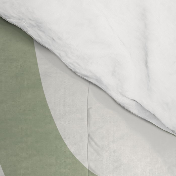 Palm Springs Mid Century Modern Abstract in Sage Green and Nearly White Comforter Gallery Image 4