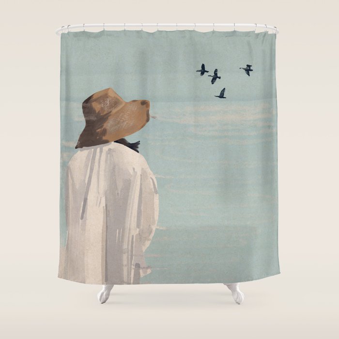 Dreaming by the Sea Shower Curtain Gallery Image 1