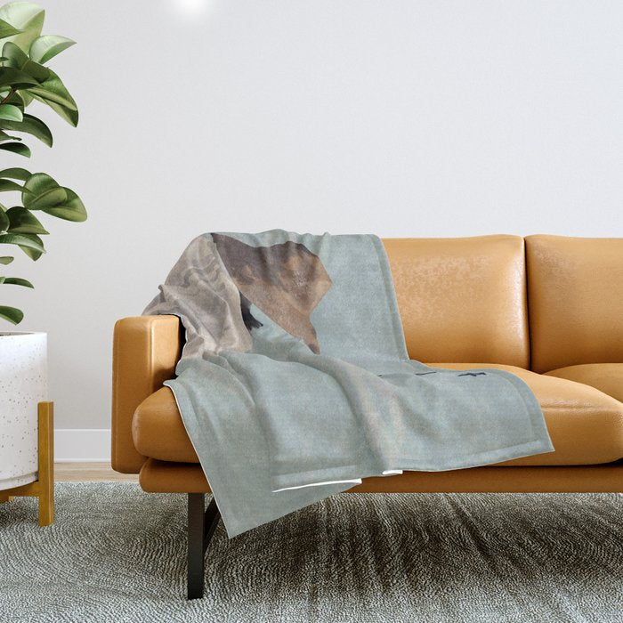 Dreaming by the Sea Throw Blanket Gallery Image 1
