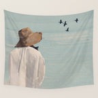 Dreaming by the Sea Wall Tapestry Gallery Image 4