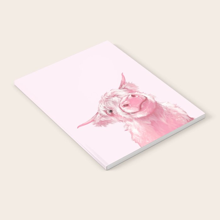 Highland Cow Pink Notebook Gallery Image 1