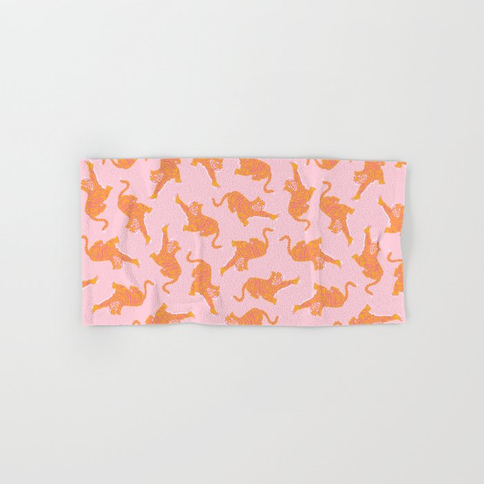 Year of the Tiger - Pink/Orange Bath Towel Gallery Image 1