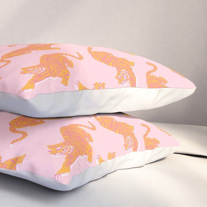 Year of the Tiger - Pink/Orange Pillow Sham Gallery Image 3