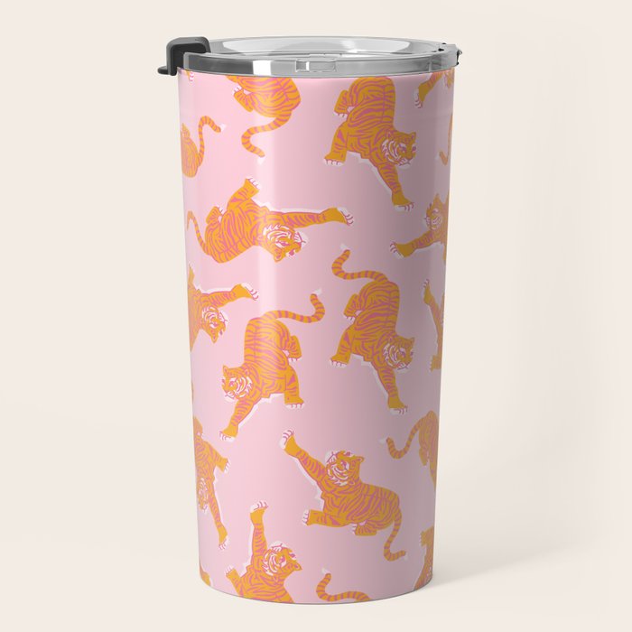 Year of the Tiger - Pink/Orange Travel Mug Gallery Image 3