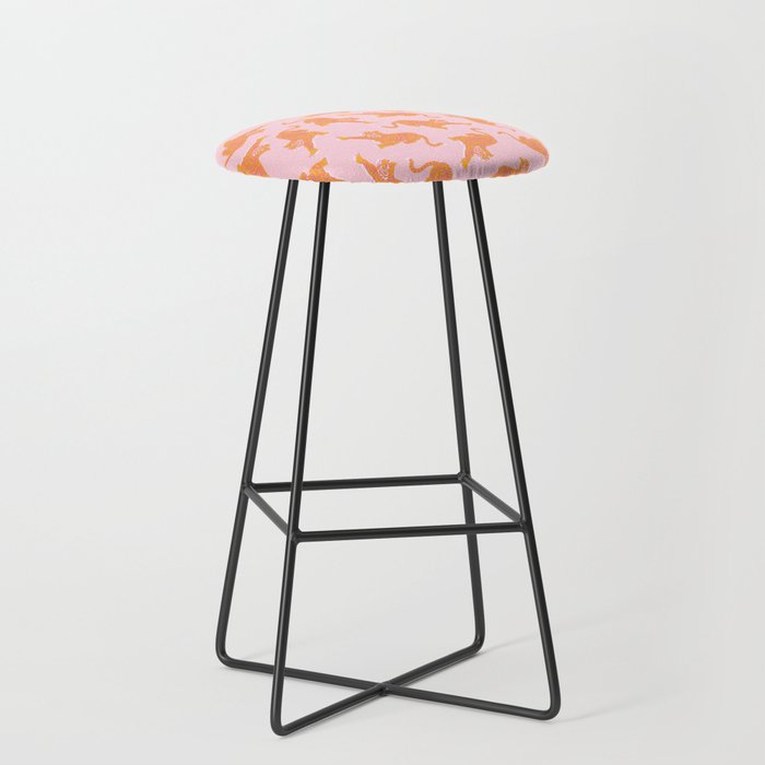 Year of the Tiger - Pink/Orange Stool Gallery Image 1