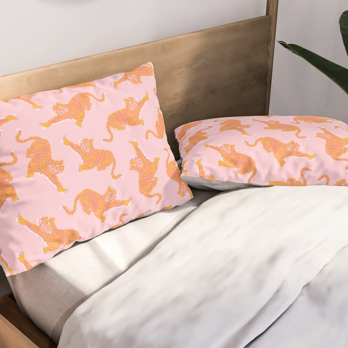 Year of the Tiger - Pink/Orange Pillow Sham Gallery Image 2